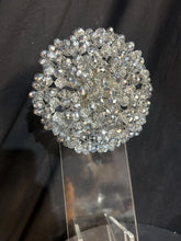 Load image into Gallery viewer, Luxury Silver Crystal Bridal Keepsake Bouquet – Handmade Beaded Wedding Bouquet -
