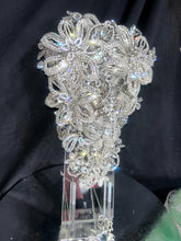 Load image into Gallery viewer, Personalised Bouquet stand holder for bridal bouquet cascade by Crystal wedding uk
