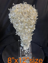 Load image into Gallery viewer, Ivory Pearl &amp; Crystal Bridal Bouquet: Rhinestone Wedding Flowers
