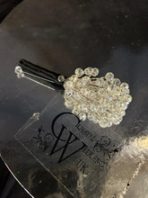 Load image into Gallery viewer, Crystal AB Boutonniere or Wrist Corsage: Silver Wedding Cuff
