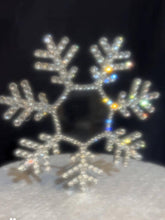 Load image into Gallery viewer, Personalized Crystal Snowflake Cake Topper: Swarovski Rhinestone wedding gift
