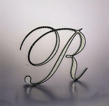 Load image into Gallery viewer, Swarovski Crystal Letter Cake Topper:Bling Wedding Decoration
