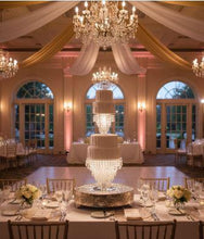 Load image into Gallery viewer, Chandelier Cake Stand: Luxury Wedding cake holder with LED Lights
