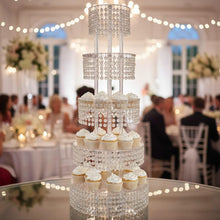Load image into Gallery viewer, Crystal Cake Stand, 3 Tier WEDDING CAKE STAND by Crystal wedding uk
