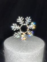 Load image into Gallery viewer, Personalized Crystal Snowflake Cake Topper: Swarovski Rhinestone wedding gift
