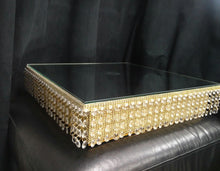 Load image into Gallery viewer, Diamante Cake Separator with LED Lights: Faux Crystal Wedding Display
