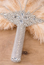 Load image into Gallery viewer, 4pcs Feather Fan bouquets, Ostrich feathers, Great Gatsby wedding style 1920's - any colour -custom made by Crystal Wedding UK

