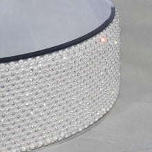 Load image into Gallery viewer, Pearl &amp; Real Crystal Wedding Cake Stand | Custom Size Pearl Cake Stand | Luxury Wedding Dessert Display Stand
