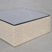 Load image into Gallery viewer, Pearl &amp; Real Crystal Wedding Cake Stand | Custom Size Pearl Cake Stand | Luxury Wedding Dessert Display Stand
