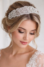 Load image into Gallery viewer, Rhinestone 1920s Headpiece Flapper headpiece, 1930's, Great Gatsby Rhinestone crystal flapper headpiece headband bridesmaid bride hair band

