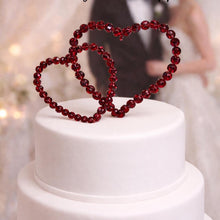 Load image into Gallery viewer, Crystal Heart Wedding Cake Topper Elegant wedding Cake Decoration Engagement cake topper
