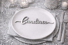 Load image into Gallery viewer, Personalized Name Place Setting - Acrylic Name Tag, Wedding Guest Name Card , Event table Place Card
