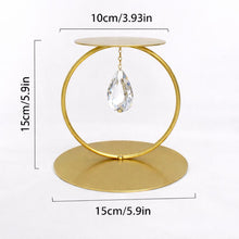 Load image into Gallery viewer, Hoop and Crystal Metal Cake Separator for Wedding &amp; Event Display cake
