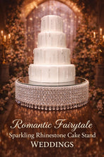 Load image into Gallery viewer, Crystal Rhinestone Cake Stand: Diamante Wedding Display
