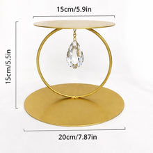 Load image into Gallery viewer, Hoop and Crystal Metal Cake Separator for Wedding &amp; Event Display cake
