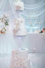 Load image into Gallery viewer, Chandelier Cake Stand: Luxury Wedding cake holder with LED Lights
