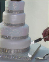 Load image into Gallery viewer, Real crystal rhinestone Diamante cake trim banding 1 YARD by Crystal wedding uk
