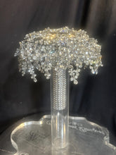 Load image into Gallery viewer, Wedding bouquet Crystal Rhinestone round posy Brides Bouquet Non Floral Keepsake Crystal wedding flowers
