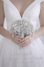 Load image into Gallery viewer, Wedding bouquet Crystal Rhinestone round posy Brides Bouquet Non Floral Keepsake Crystal wedding flowers

