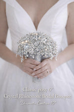 Load image into Gallery viewer, Wedding bouquet Crystal Rhinestone round posy Brides Bouquet Non Floral Keepsake Crystal wedding flowers

