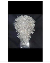 Load image into Gallery viewer, Wedding bouquet Rhinestone Cascade Brides Bouquet Crystal brides Bouquet, Non Floral Keepsake
