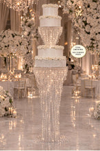 Load image into Gallery viewer, Wedding Cake Table &amp; Riser Set of 2 Crystal cake LED display set
