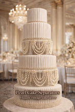 Load image into Gallery viewer, Pearl Cake Separators Pearl Wedding Cake Separator Stand, Floating Acrylic Cake Stand, Vintage Pearl Wedding Cake, Luxury Cake Spacer Stand
