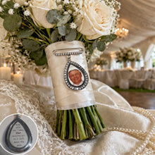 Load image into Gallery viewer, Personalized Photo Bouquet Charm . Bridal Keepsake Brooch Memorial Gift Memory photo locket [Silver Locket for Photo[keep sake Jewelry [ Mot
