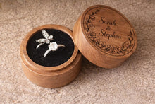 Load image into Gallery viewer, Personalized Wooden Ring Box Wedding Ceremony, Engagement Valentine’s Day Gift, Custom Engraved Proposal Holder, Bridal Gift for Her
