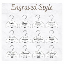 Load image into Gallery viewer, Personalised Hangers/Engraved Hangers Bride &amp; Bridesmaid/Wedding Gift/Personalized Bridal Dress Hanger/Wedding Hanger/ Wedding favors/Hanger
