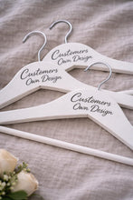 Load image into Gallery viewer, Personalised Hangers/Engraved Hangers Bride &amp; Bridesmaid/Wedding Gift/Personalized Bridal Dress Hanger/Wedding Hanger- Any FLOWERS engraved
