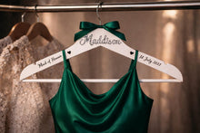 Load image into Gallery viewer, Personalised Hangers/ Swarovski crystal name Engraved Hangers Bride &amp; Bridesmaid/Wedding Gift/ Bridal Dress Hanger/Wedding Hanger/
