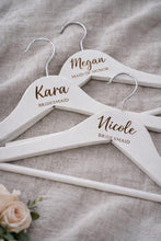 Load image into Gallery viewer, Personalised Hangers/Engraved Hangers Bride &amp; Bridesmaid/Wedding Gift/Personalized Bridal Dress Hanger/Wedding Hanger/ Wedding favors/Hanger
