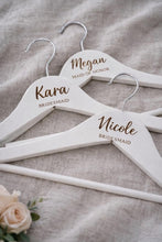 Load image into Gallery viewer, Personalised Hangers/Engraved Hangers Bride &amp; Bridesmaid/Wedding Gift/Personalized Bridal Dress Hanger/Wedding Hanger/ Wedding favors/Hanger
