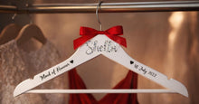 Load image into Gallery viewer, Personalised Hangers/ Swarovski crystal name Engraved Hangers Bride &amp; Bridesmaid/Wedding Gift/ Bridal Dress Hanger/Wedding Hanger/
