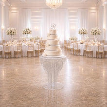 Load image into Gallery viewer, Crystal Chandelier Wedding Cake Table: 80cm Tall Floor Stand
