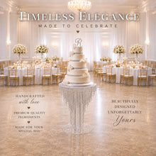 Load image into Gallery viewer, Crystal Chandelier Wedding Cake Table: 80cm Tall Floor Stand
