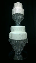 Load image into Gallery viewer, Cake stand Chandelier cake stand [ crystal cake stand [ wedding cake stand + LED lights by Crystal wedding uk
