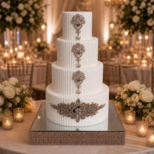 Load image into Gallery viewer, Crystal Cake Brooch: Rhinestone Wedding Cake Decoration
