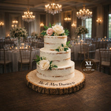 Load image into Gallery viewer, Personalised Log Slice Cake Stand — Seconds / Imperfect Quality Discounted Option
