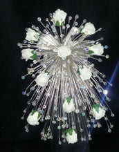 Load image into Gallery viewer, Rose fall Crystal cascade bouquet Wedding bridal flowers by Crystal wedding uk
