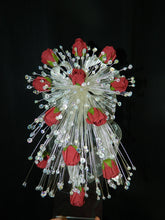 Load image into Gallery viewer, Rose fall Crystal cascade bouquet Wedding bridal flowers by Crystal wedding uk
