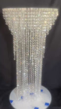 Load and play video in Gallery viewer, Tall Crystal Chandelier Wedding Cake Table: 80cm Floor Stand
