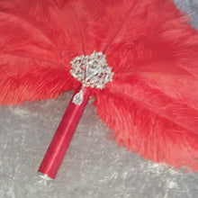 Load and play video in Gallery viewer, Feather Fan  bouquet luxury  alternative  Bouquet  Great Gatsby wedding style -ANY COLOUR by Crystal wedding uk
