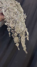 Load and play video in Gallery viewer, Sparkly Silver Brooch Bouquet, Crystal Rhinestone Wedding Flowers
