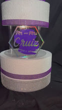 Load and play video in Gallery viewer, Personalised Cake stand, [ Acrylic cake separator [ Birthday cake stand by Crystal wedding uk
