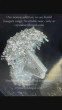 Load and play video in Gallery viewer, Wedding bouquet Crystal  Rhinestone round posy Brides Bouquet  Non Floral Keepsake Crystal wedding flowers
