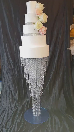 Wedding Cake Table & Riser Set of 2 Crystal cake LED  display set