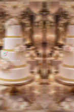 Load and play video in Gallery viewer, Art Deco Gold Cake Ribbon Trim | 1920s Gatsby Wedding Cake Banding | Vintage Gold Cake Border | Luxury Cake Decorating Ribbon
