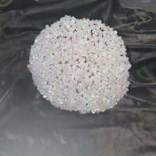 Load and play video in Gallery viewer, Crystal Wedding Bouquet: Aurora Borealis Beads, Rose Gold/Silver/Gold Wire
